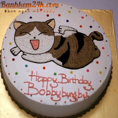 Bánh sinh nhật mèo con sắc màu đẹp tặng sinh nhật người tuổi Mão 6811   Bánh sinh nhật kỷ niệm